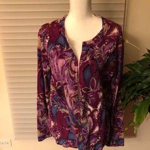 Breckenridge button down front sweater size XL